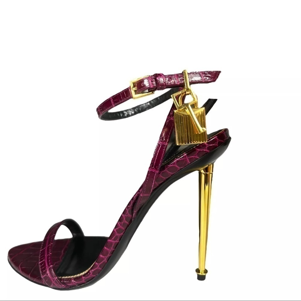 Tom Ford Burgundy and Gold Heels